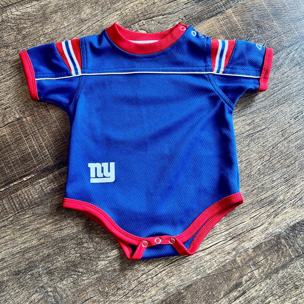 Reebok Blue and Red NY Football One-Piece Bodysuit